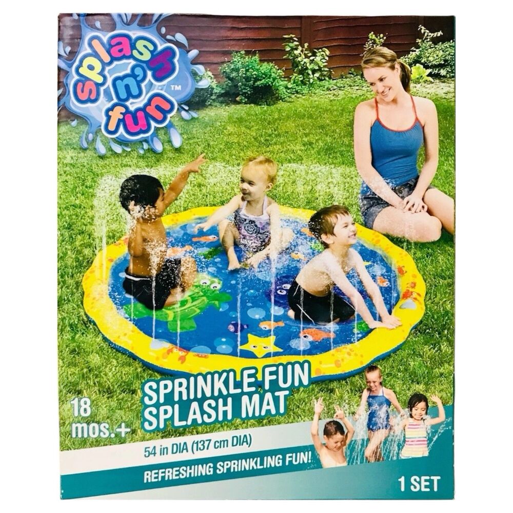 Splash N Fun 54 Inch DIA Refreshing Sprinkle Fun Splash Mat Age 18 Months & Up